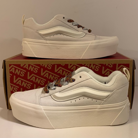 [BRAND NEW] VANS KNU STACK WHITE MULTI-COLOR LACES WOMENS SHOES SIZE 7 SNEAKERS - Picture 3 of 9